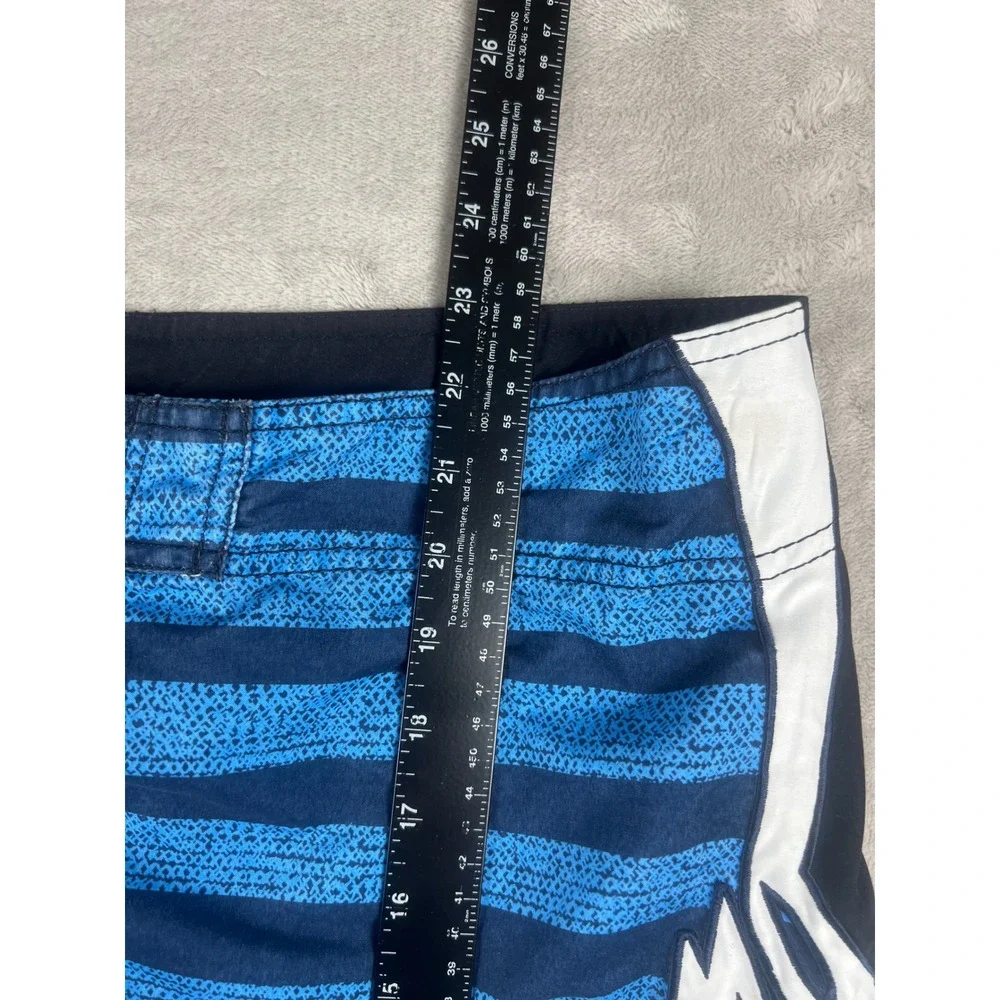 Vintage billabong Mens Blue Striped Board Shorts Size 34 Swim Trunks M122QOCC